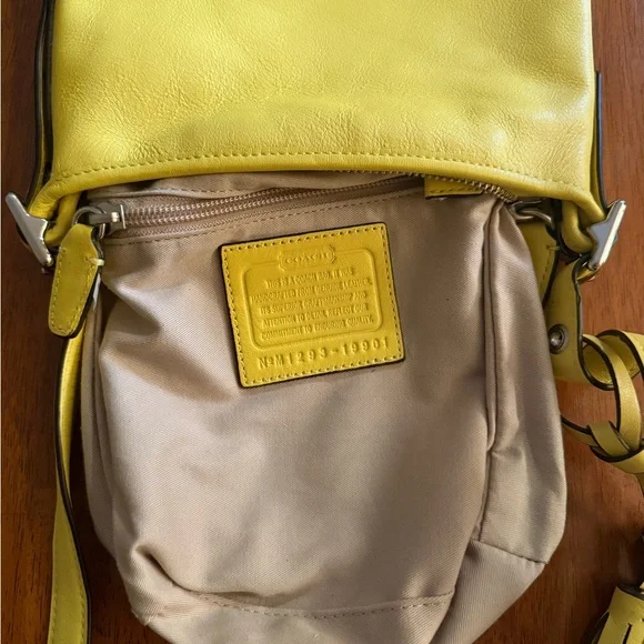 Coach Legacy Mini Duffle Crossbody Bag in Lemon Yellow - Picture 2 of 10